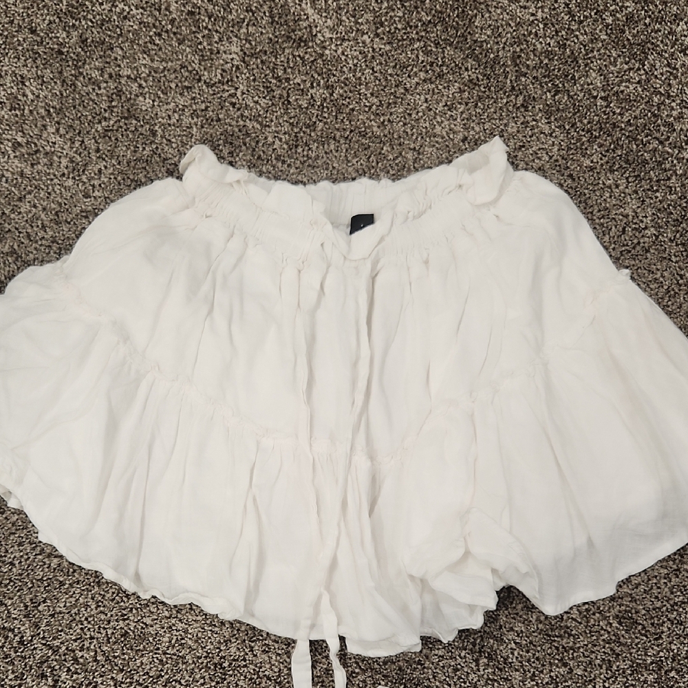 SHEIN White A-Line Skirt